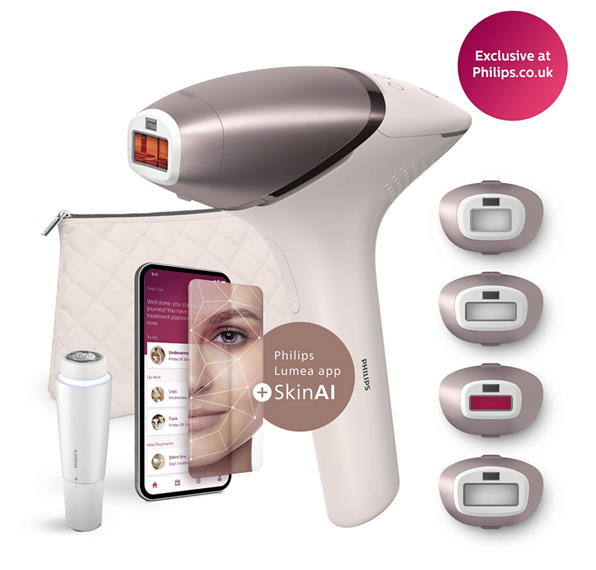 Philips Lumea IPL 9900 Series
IPL hair removal device with SenseIQ for face & body