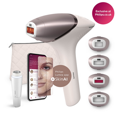 Philips Lumea IPL 9900 Series
IPL hair removal device with SenseIQ for face & body