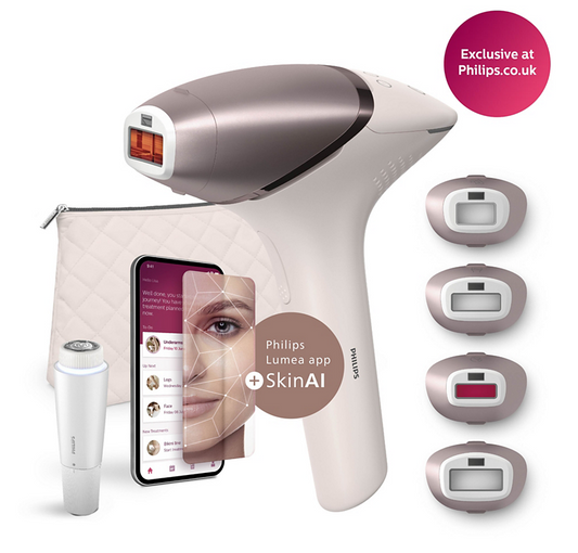 Philips Lumea IPL 9900 Series
IPL hair removal device with SenseIQ for face & body