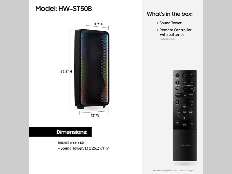 Samsung sound Tower MX-ST50B