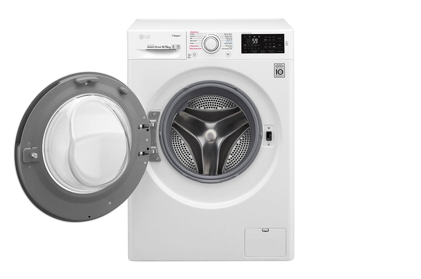 LG 9/6kg front-load washer-dryer combo F4J6VGP2W